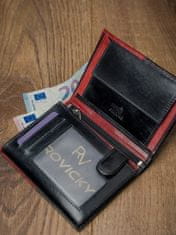 shumee Dvobarvna moška denarnica iz pravega usnja brez zaponke - Rovicky