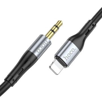 Hoco Hoco 3,5 mm AUX priključek na Lightning kabel, 1 m, črn, UPA22