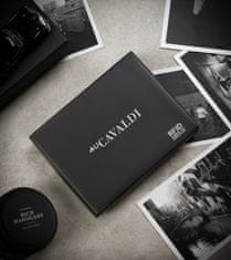 shumee Črna usnjena moška denarnica z RFID zaščito - Cavaldi