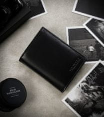 shumee Črna usnjena moška denarnica z RFID zaščito - Cavaldi