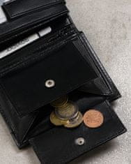 shumee Črna usnjena moška denarnica z RFID zaščito - Cavaldi