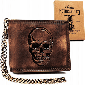 shumee Velika moška usnjena denarnica brez zaponke