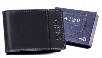 shumee Majhna moška usnjena denarnica brez zaponke - Buffalo Wild