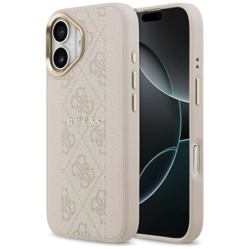Guess GUESS ovitek za iPhone 17, združljiv z MagSafe GUHMP17SPG4SEMCP (PU W/ 4G PU Stripe) roza