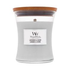 Woodwick Lavender & Cedar 275 g dišeča svečka