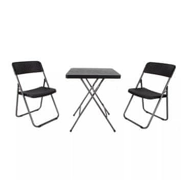 Linder Exclusiv Vrtna garnitura BISTRO SET Črna