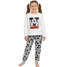 Disney DISNEY Mickey Mouse Dvodelne pižame za deklice, TOPLE FLISOVNE pižame z dolgimi rokavi 128cm