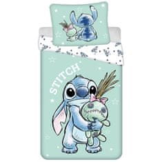 Disney DISNEY Stitch DVOJNA STRAN, otroška posteljnina z zadrgo, 100% BOMBAŽ 140x200+70x90 cm OEKO-TEX