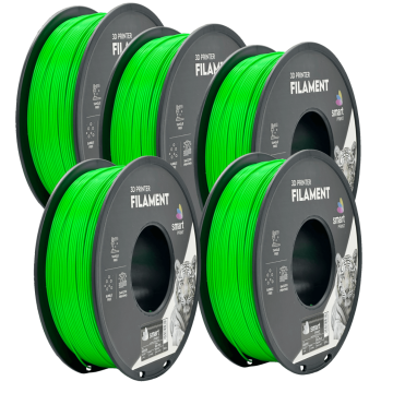Smart Print 5x HS‑PLA Zelena Filament 1.75 mm - Smart Print Visoko Hitrostni Filament za 3D Tisk (1kg Kolut)