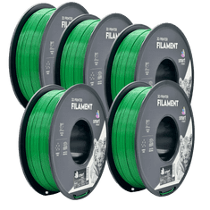 Smart Print 5x PETG Zelena Filament 1.75 mm - Smart Print Vlažnost-Odporni PETG (1kg Kolut)