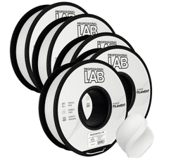 Professional Lab 5x PLA Bela Filament 1.75 mm - Professional Lab Biološko Razgradljiv PLA (1kg Kolut)