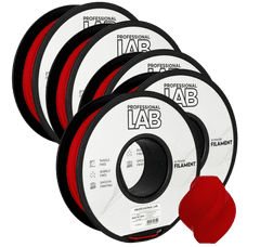 Professional Lab 5x PLA Mat Rdeča Filament 1.75 mm - Professional Lab Biološko Razgradljiv PLA (1kg Kolut)