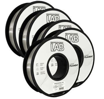 Professional Lab 5x PLA Prosojna Filament 1.75 mm - Professional Lab Biološko Razgradljiv PLA (1kg Kolut)