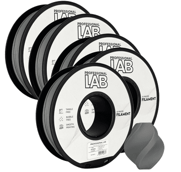 Professional Lab 5x PLA Srebrna Filament 1.75 mm - Professional Lab Biološko Razgradljiv PLA (1kg Kolut)