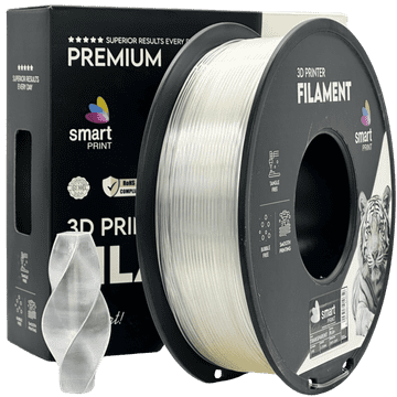 Smart Print PLA+ Prosojna Filament 1.75mm - Smart Print za 3D Tisk (1kg Kolut)