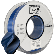 Professional Lab 5x Silk PLA Dvojna Barva črna modra filament 1.75mm - Professional Lab Sijajni Filament za 3D Tisk (1kg Kolut)