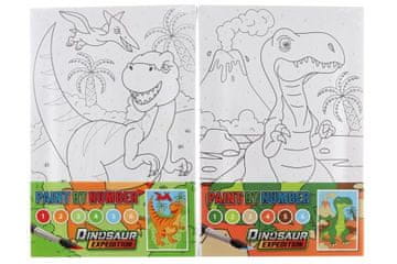 Slikanje po številkah - platno 29,7x19,5 cm s čopičem in barvami