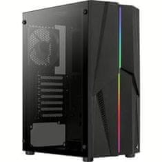 Aerocool Mecha, ohišje ATX, RGB LED, 1x ventilator, črno