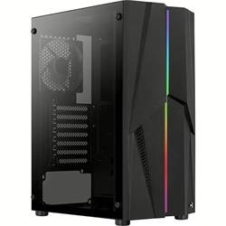 Aerocool Mecha, ohišje ATX, RGB LED, 1x ventilator, črno