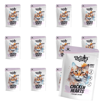 shumee MOKRA HRANA ZA MAČKE TufTuf Luncheon vrečka z mesom in piščančjimi srčki 10 x 100 g