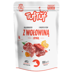 shumee TufTuf VREČKA MOKRIH PASJIH HRAN Z MLETO GOVEDINO IN BUČO 10 x 100 g