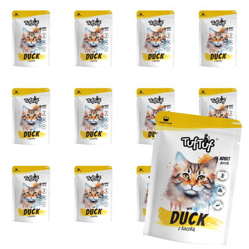 shumee MOKRA HRANA ZA MAČKE TufTuf Luncheon vrečka z račjim mesom SET 10x100g