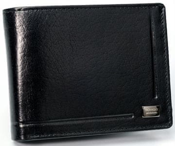 shumee Rovicky črna usnjena moška denarnica z RFID zaščito