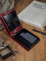 shumee Dvobarvna vodoravna denarnica iz pravega usnja - Rovicky