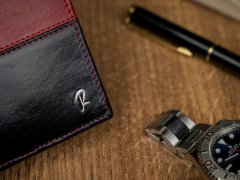 shumee Dvobarvna vodoravna denarnica iz pravega usnja - Rovicky