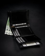 shumee Bogato opremljena moška denarnica iz naravnega zrnatega usnja RFID - Rovicky