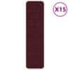 Podloge proti zdrsu za stopnice 15 pcs Bordo rdeča 75 x 20 cm