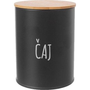 Orion Škatla za čaj BLACK premer 9,5 cm