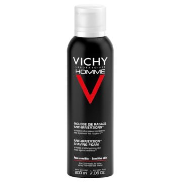 Vichy Pena za britje za moške za občutljivo in razdraženo kožo Homme (pena za britje) 200 ml