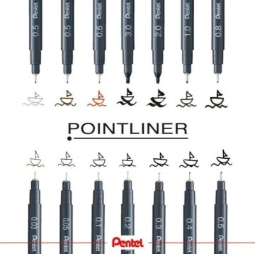 Pentel 0,4 črni Pointliner S20P - 4A