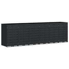 Vidaxl Shranjevanje kolesnega zaboja za 6 zabojev Črna