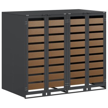 Vidaxl Shranjevanje kolesnega zaboja za 3 zaboje 340 x 77.5 x 115.5 cm