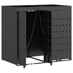 Vidaxl Shranjevanje kolesnega zaboja za 2 zaboja Antracit