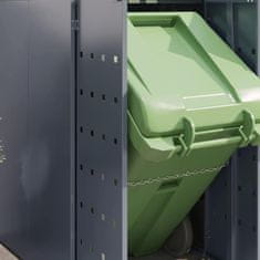 Vidaxl Shranjevanje kolesnega zaboja za 6 zabojev Svetlo siva