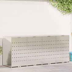 Vidaxl Shranjevanje kolesnega zaboja za 3 zaboje 340 x 77.5 x 115.5 cm