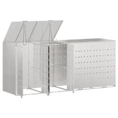 Vidaxl Shranjevanje kolesnega zaboja za 3 zaboje 340 x 77.5 x 115.5 cm