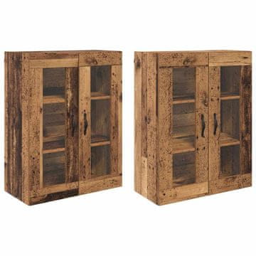 Vidaxl Omarice na steni 2 pcs Star les 69,5 x 34 x 90 cm