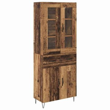Vidaxl Visok predalnik Star les 69,5 x 34 x 90 cm Konstruiran les