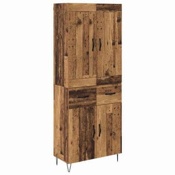 Vidaxl Visok predalnik Star les 69,5 x 34 x 180 cm Konstruiran les