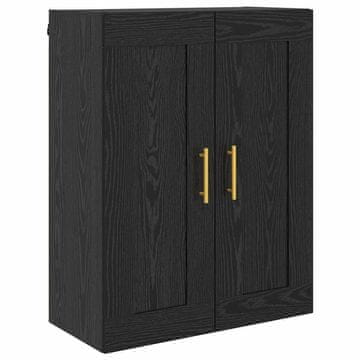 Vidaxl Stenska omara Črna Orehovina 69,5 x 34 x 90 cm Konstruiran les