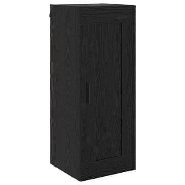 Vidaxl Stenska omara Črna Orehovina 34,5 x 34 x 90 cm Konstruiran les