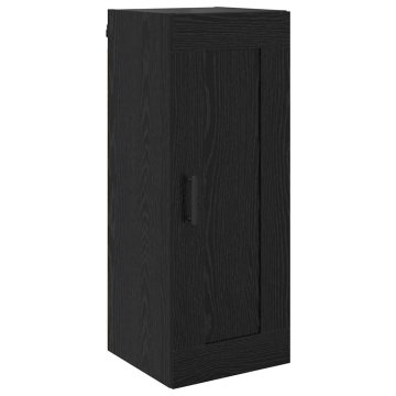Vidaxl Stenska omara Črna Orehovina 34,5 x 34 x 90 cm Konstruiran les