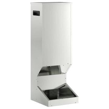 Vidaxl Hranilnica za jelene srebrna 28 x 30 x 80 cm Cinkana jeklena