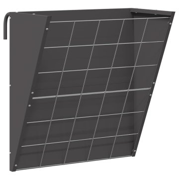 Vidaxl Viseči hranilnik za seno Črna 61 x 33 x 66 cm