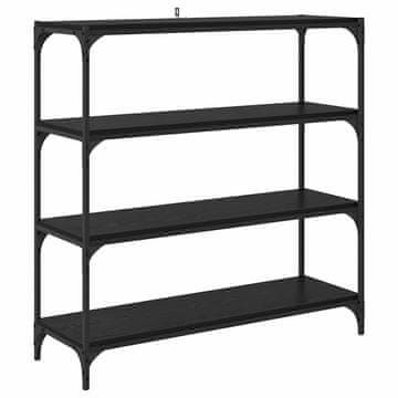 Vidaxl Knjigovni omar Črna Orehovina 100 x 33 x 100 cm