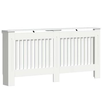 Vidaxl Pokrov radiatorja Visok sijaj bela 172 x 19 x 81,5 cm
